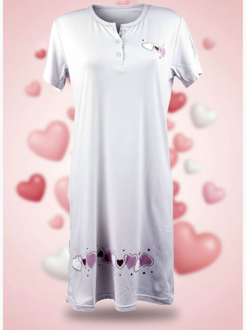 Ozabi chemise de nuit femme microfibre manches courtes - Kiabi Ozabi chemise de nuit femme microfibre manches courtes - Kiabi