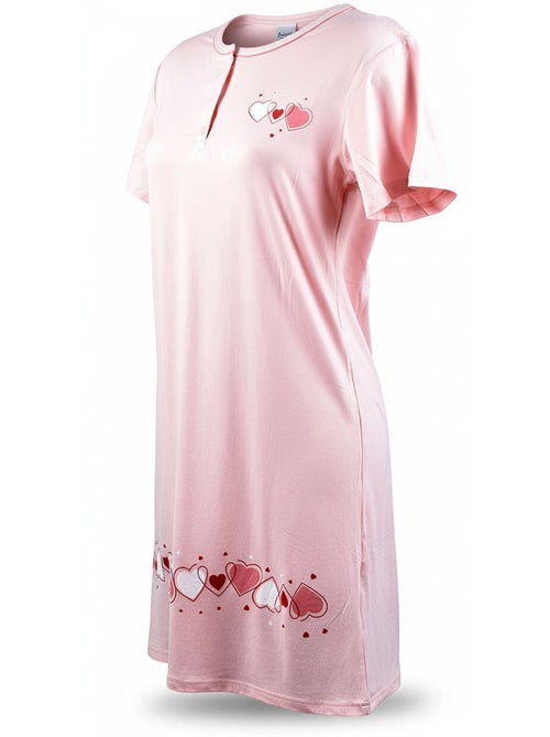 Ozabi chemise de nuit femme microfibre manches courtes - Kiabi