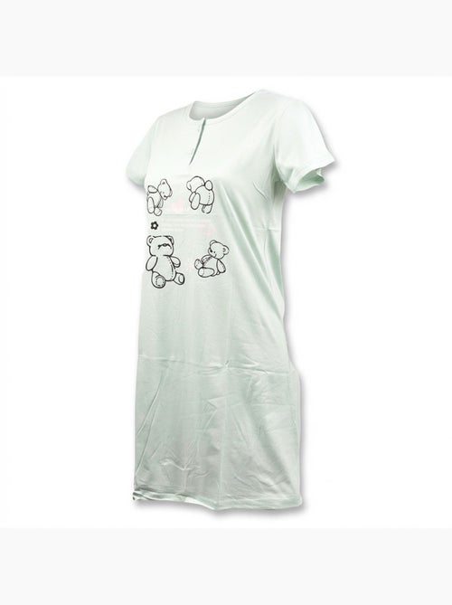 OZABI Chemise de Nuit Femme Microfibre Manches Courtes - Kiabi OZABI Chemise de Nuit Femme Microfibre Manches Courtes - Kiabi