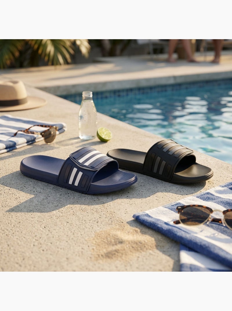 Ozabi claquettes homme piscine ajustables lot 2 noir bleu Noir Bleu - Kiabi