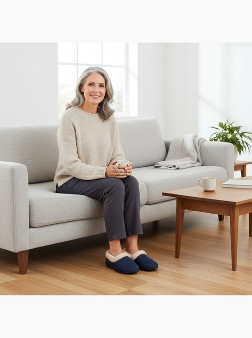 Ozabi dames huisslippers winter, voeringvoering, kraag nepbont - Kiabi Ozabi dames huisslippers winter, voeringvoering, kraag nepbont - Kiabi