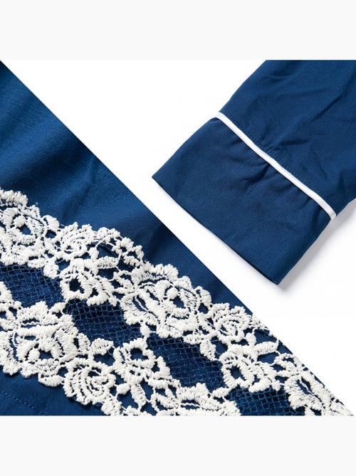 OZABI Dames Nachthemd Gesloten Kant Viscose - Kiabi