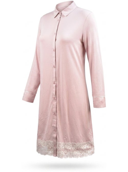 OZABI Dames Nachthemd Gesloten Kant Viscose - Kiabi