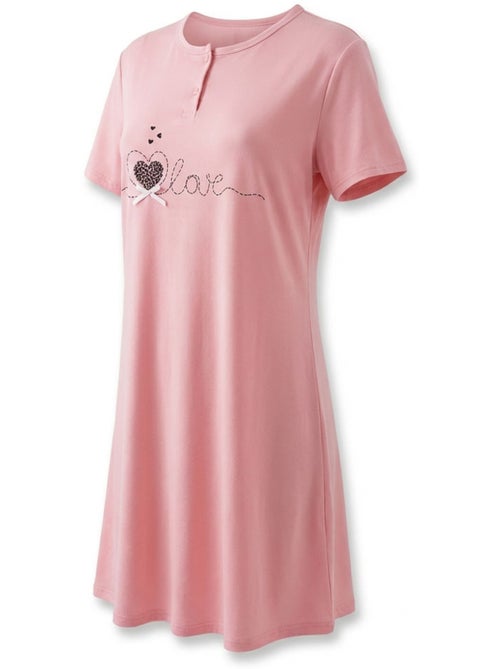 OZABI Dames Nachthemd Microvezel Korte Mouwen - Kiabi