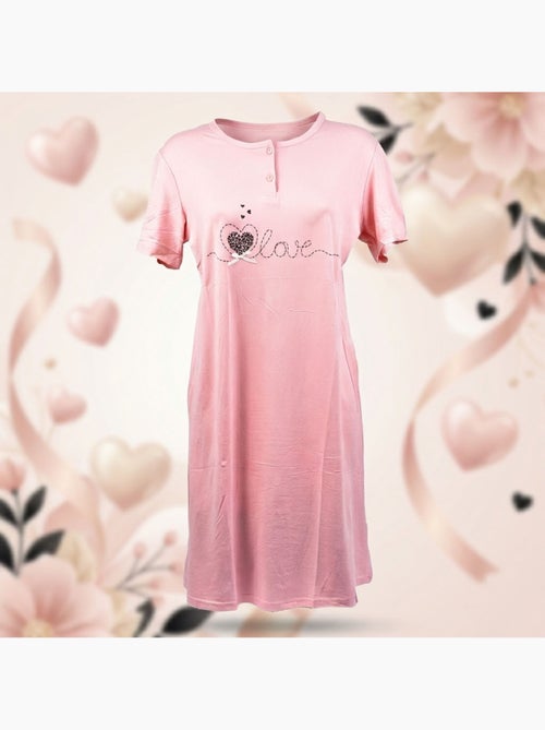 OZABI Dames Nachthemd Microvezel Korte Mouwen - Kiabi