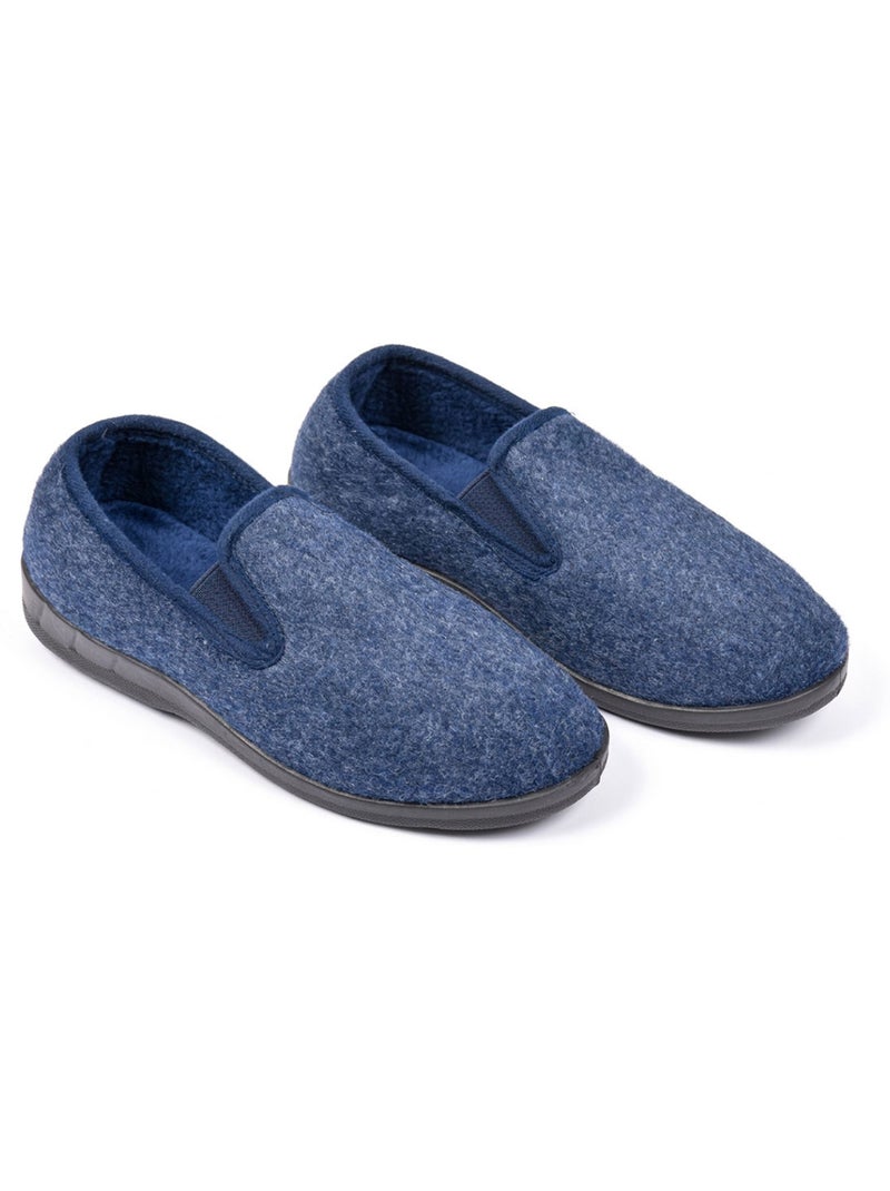 OZABI Dames Pantoffels Charentaises Warm Gevoerd Antislip Zool Blauw - Kiabi