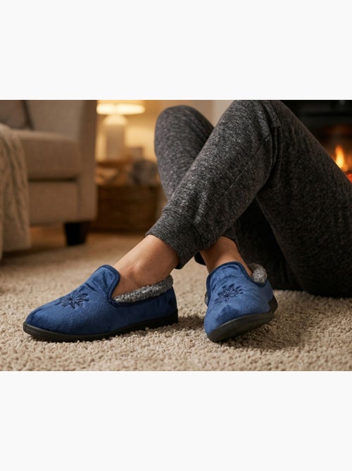 OZABI Dames Pantoffels Fluweel Charentaises Warm Antislip - Kiabi OZABI Dames Pantoffels Fluweel Charentaises Warm Antislip - Kiabi