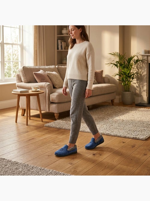 OZABI Dames Pantoffels Fluweel Charentaises Warm Antislip - Kiabi OZABI Dames Pantoffels Fluweel Charentaises Warm Antislip - Kiabi