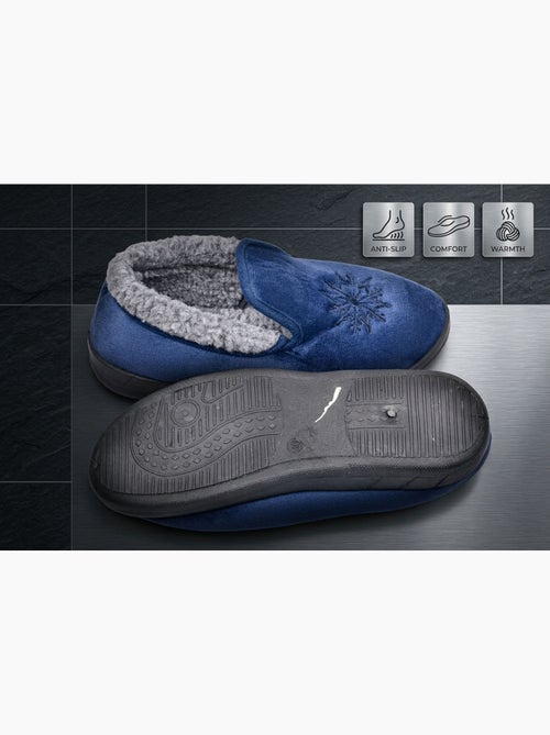 OZABI Dames Pantoffels Fluweel Charentaises Warm Antislip - Kiabi OZABI Dames Pantoffels Fluweel Charentaises Warm Antislip - Kiabi
