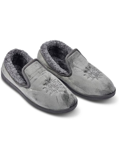 OZABI Dames Pantoffels Fluweel Charentaises Warm Antislip - Kiabi OZABI Dames Pantoffels Fluweel Charentaises Warm Antislip - Kiabi