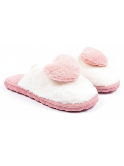 Ozabi dames pantoffels open, synthetische bont, 3d harteffect - Kiabi Ozabi dames pantoffels open, synthetische bont, 3d harteffect - Kiabi