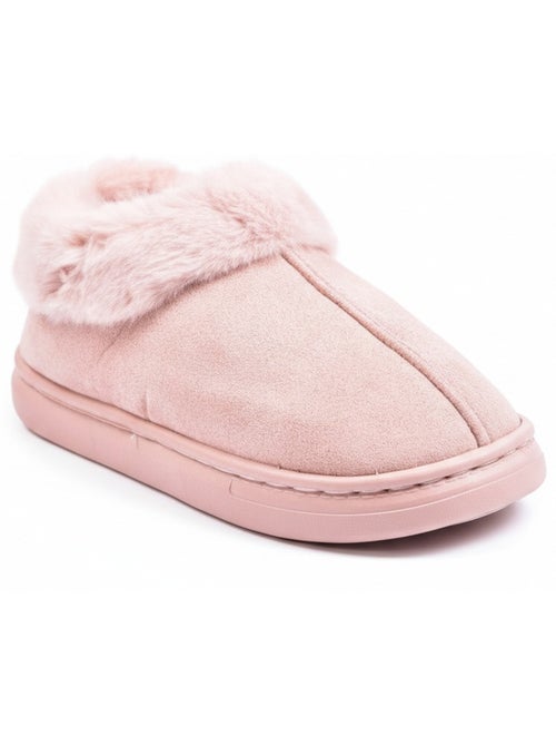 Ozabi dames pantoffels, suèdinelook met bontk - Kiabi