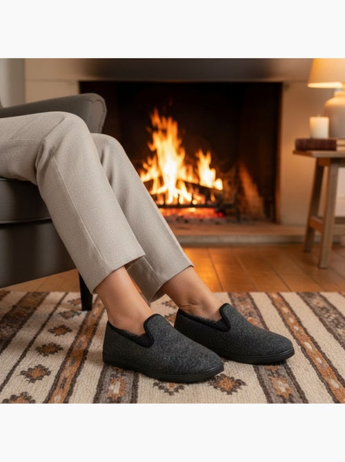 Ozabi dames pantoffels winter, vilten, gevoerd, afneembare zool - Kiabi Ozabi dames pantoffels winter, vilten, gevoerd, afneembare zool - Kiabi