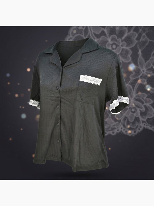 OZABI Dames Pyjama Lang Knoop Kant Ultra Licht - Kiabi OZABI Dames Pyjama Lang Knoop Kant Ultra Licht - Kiabi