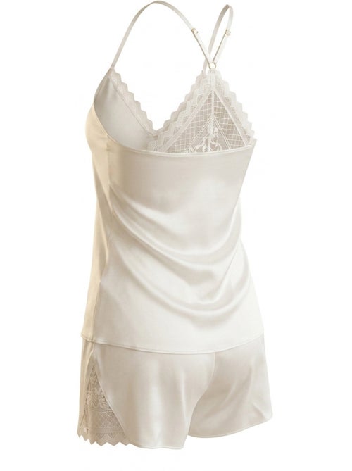 Ozabi dames pyjama satijn tanktop kant v-hals zijdegevoel - Kiabi Ozabi dames pyjama satijn tanktop kant v-hals zijdegevoel - Kiabi