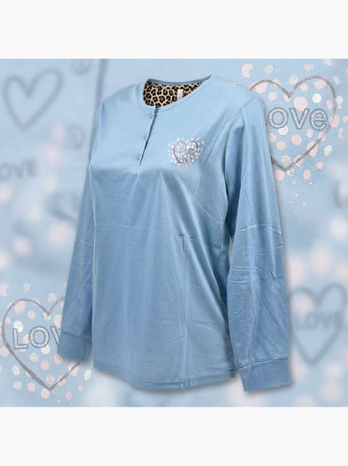 OZABI Dames Pyjama Set Lange Mouwen - Kiabi OZABI Dames Pyjama Set Lange Mouwen - Kiabi