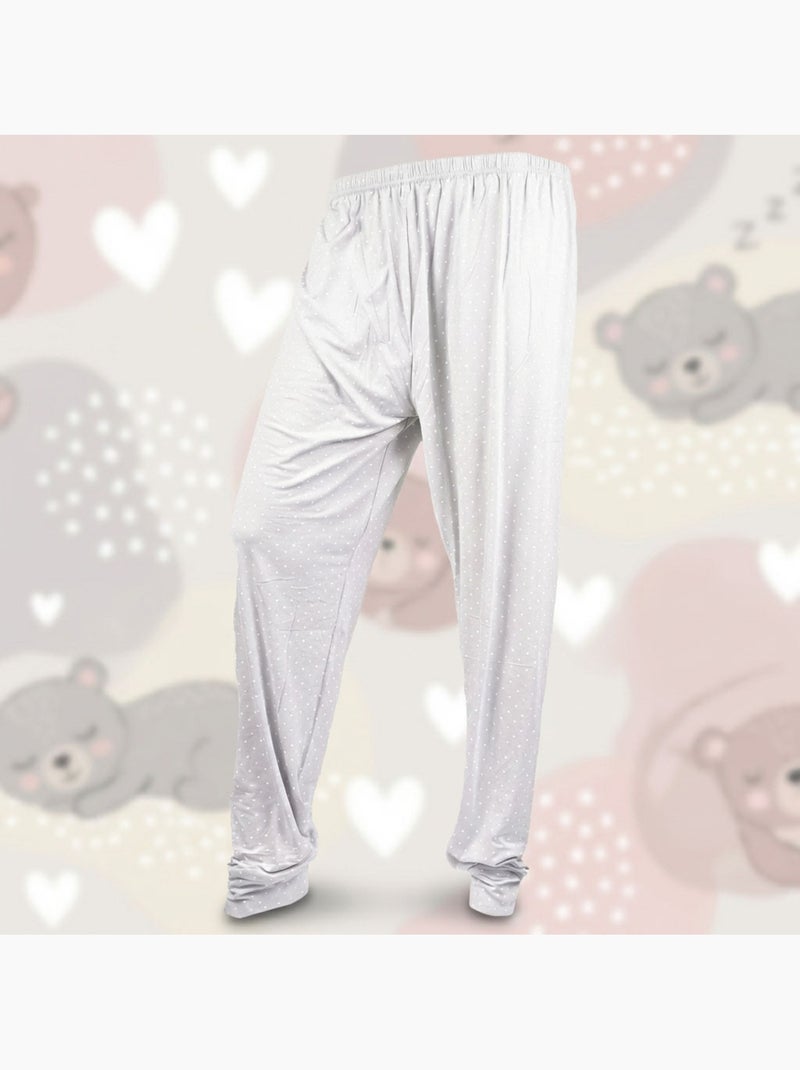 OZABI Dames Pyjama Set Lange Mouwen Grijs - Kiabi