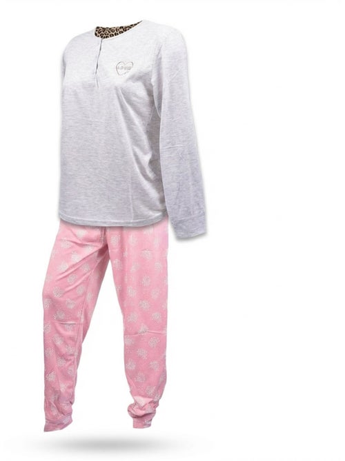 OZABI Dames Pyjama Set Lange Mouwen - Kiabi OZABI Dames Pyjama Set Lange Mouwen - Kiabi