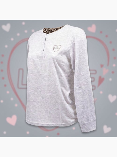 OZABI Dames Pyjama Set Lange Mouwen - Kiabi OZABI Dames Pyjama Set Lange Mouwen - Kiabi