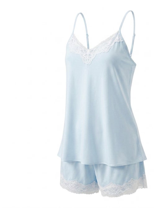 OZABI Dames Pyjama Viscose Hemdje V-hals Kant Zacht Aanvoelen - Kiabi OZABI Dames Pyjama Viscose Hemdje V-hals Kant Zacht Aanvoelen - Kiabi