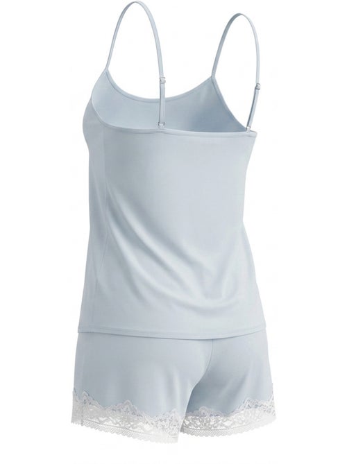 OZABI Dames Pyjama Viscose Hemdje V-hals Kant Zacht Aanvoelen - Kiabi OZABI Dames Pyjama Viscose Hemdje V-hals Kant Zacht Aanvoelen - Kiabi