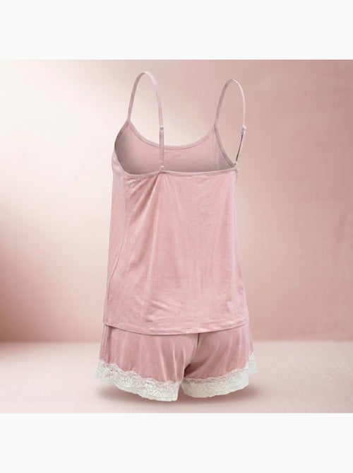 OZABI Dames Pyjama Viscose Hemdje V-hals Kant Zacht Aanvoelen - Kiabi OZABI Dames Pyjama Viscose Hemdje V-hals Kant Zacht Aanvoelen - Kiabi