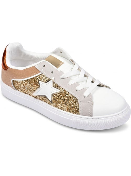 OZABI Dames Sneakers Glitter Ster Platform Zilver Goud - Kiabi