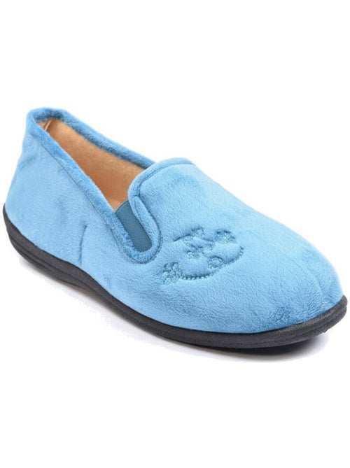 Ozabi dameshuisschoenen, gestikt vilt met bloemen, elastische sluiting - Kiabi Ozabi dameshuisschoenen, gestikt vilt met bloemen, elastische sluiting - Kiabi