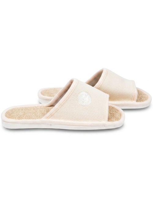 OZABI-Damespantoffle mule set 2 paar gaufrestof open voet - Kiabi OZABI-Damespantoffle mule set 2 paar gaufrestof open voet - Kiabi