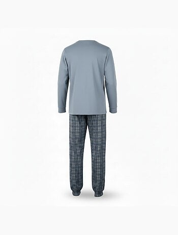 Ozabi ensemble pyjama homme coton majoritaire broderie cerf écossais