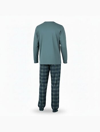 Ozabi ensemble pyjama homme coton majoritaire broderie cerf écossais