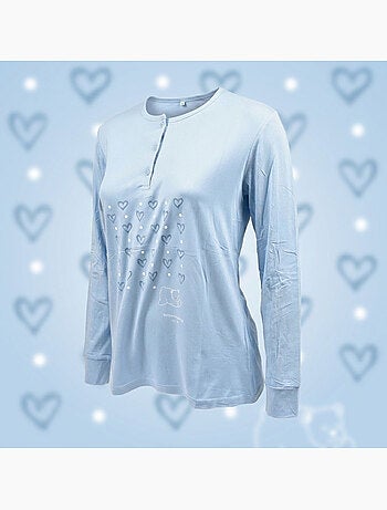 OZABI Ensemble Pyjama Long Femme Haut Manches Longues