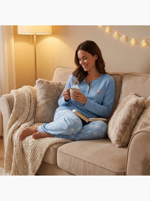 OZABI Ensemble Pyjama Long Femme Haut Manches Longues - Kiabi OZABI Ensemble Pyjama Long Femme Haut Manches Longues - Kiabi