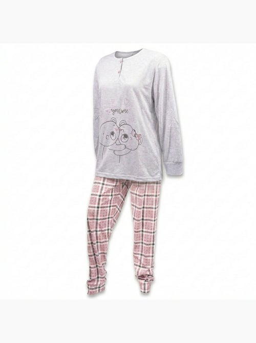 OZABI Ensemble Pyjama Long Femme Haut Manches Longues - Kiabi OZABI Ensemble Pyjama Long Femme Haut Manches Longues - Kiabi