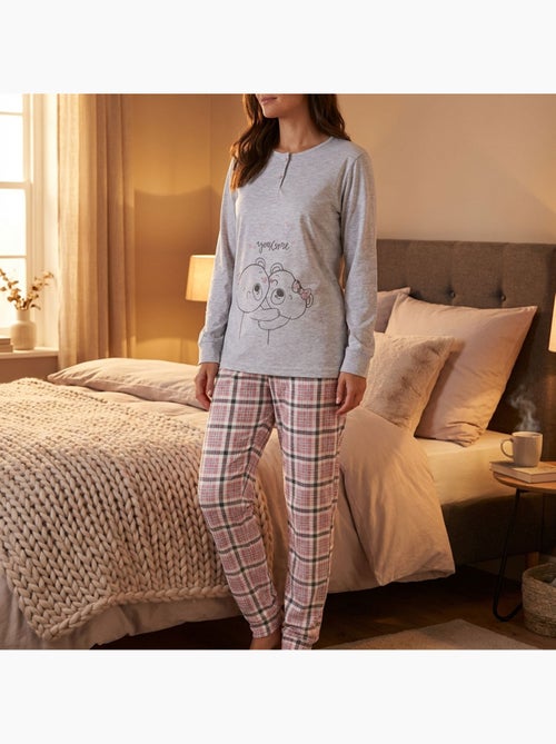 OZABI Ensemble Pyjama Long Femme Haut Manches Longues - Kiabi OZABI Ensemble Pyjama Long Femme Haut Manches Longues - Kiabi