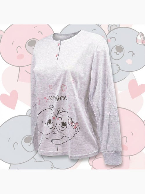 OZABI Ensemble Pyjama Long Femme Haut Manches Longues - Kiabi OZABI Ensemble Pyjama Long Femme Haut Manches Longues - Kiabi