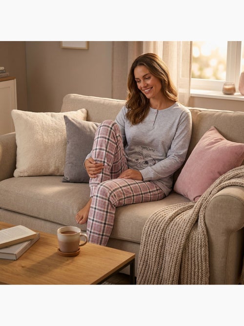 OZABI Ensemble Pyjama Long Femme Haut Manches Longues - Kiabi OZABI Ensemble Pyjama Long Femme Haut Manches Longues - Kiabi