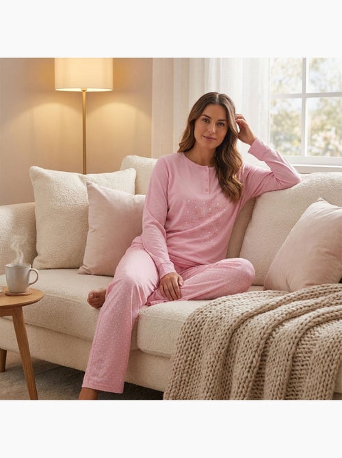 OZABI Ensemble Pyjama Long Femme Haut Manches Longues - Kiabi OZABI Ensemble Pyjama Long Femme Haut Manches Longues - Kiabi
