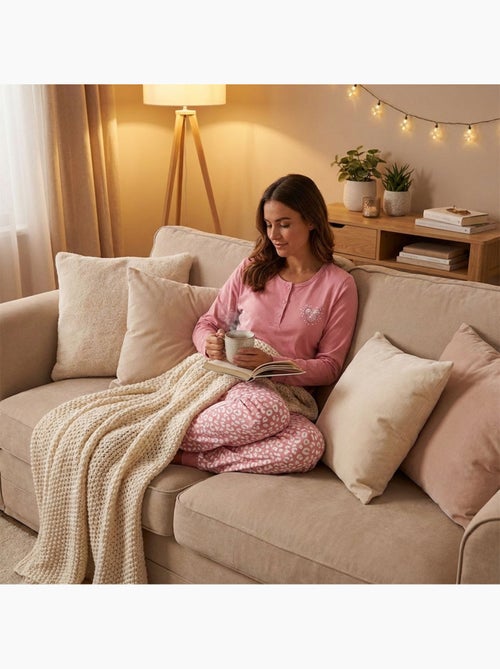 OZABI Ensemble Pyjama Long Femme Haut Manches Longues - Kiabi OZABI Ensemble Pyjama Long Femme Haut Manches Longues - Kiabi