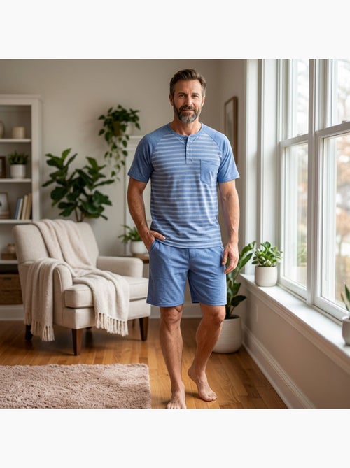 OZABI Ensemble Pyjama Pyjama Court Homme Coton - Kiabi OZABI Ensemble Pyjama Pyjama Court Homme Coton - Kiabi