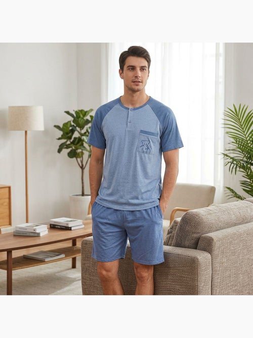 OZABI Ensemble Pyjama Pyjama Court Homme Coton - Kiabi OZABI Ensemble Pyjama Pyjama Court Homme Coton - Kiabi