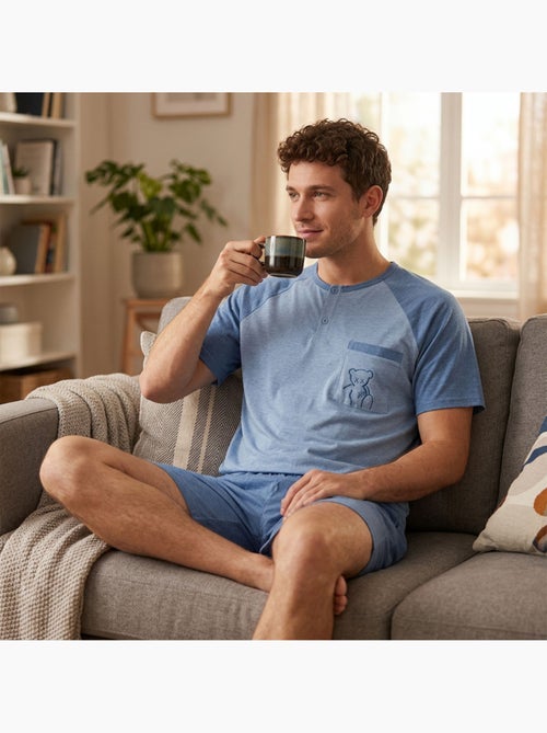 OZABI Ensemble Pyjama Pyjama Court Homme Coton - Kiabi OZABI Ensemble Pyjama Pyjama Court Homme Coton - Kiabi