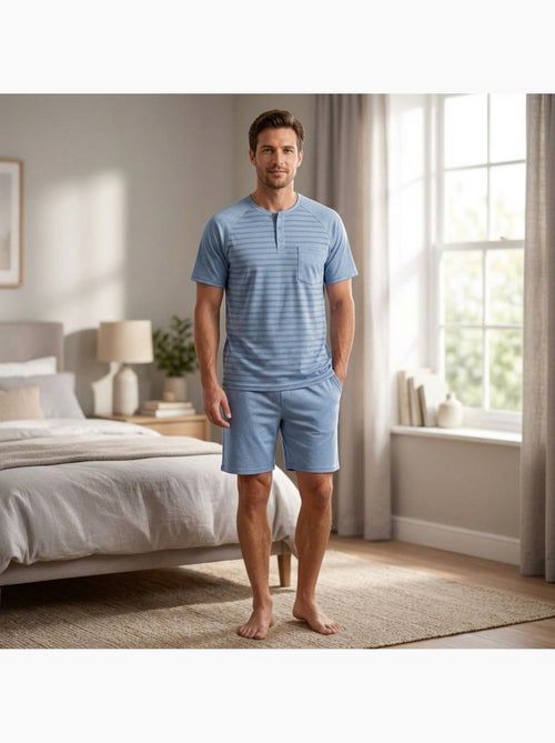 OZABI Ensemble Pyjama Pyjama Court Homme Coton - Kiabi OZABI Ensemble Pyjama Pyjama Court Homme Coton - Kiabi