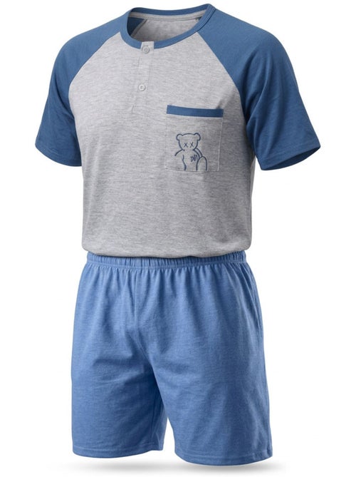 OZABI Ensemble Pyjama Pyjama Court Homme Coton - Kiabi OZABI Ensemble Pyjama Pyjama Court Homme Coton - Kiabi