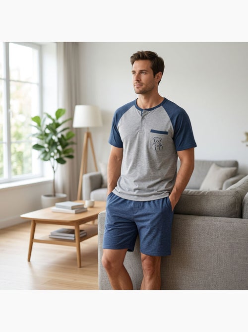 OZABI Ensemble Pyjama Pyjama Court Homme Coton - Kiabi OZABI Ensemble Pyjama Pyjama Court Homme Coton - Kiabi