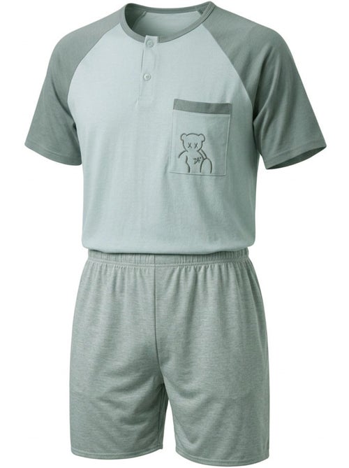 OZABI Ensemble Pyjama Pyjama Court Homme Coton - Kiabi OZABI Ensemble Pyjama Pyjama Court Homme Coton - Kiabi