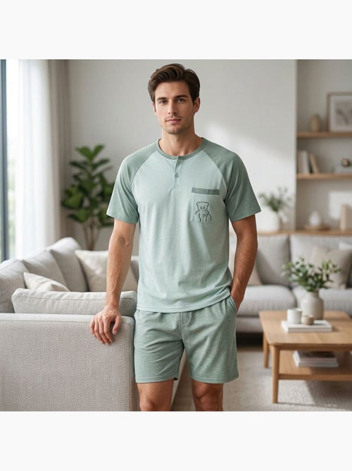 OZABI Ensemble Pyjama Pyjama Court Homme Coton - Kiabi OZABI Ensemble Pyjama Pyjama Court Homme Coton - Kiabi