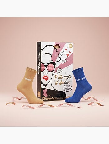 Ozabi glitterkousen adventskalender - cadeauset 12 paar