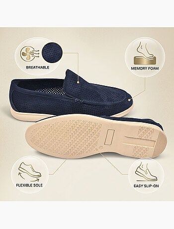 Ozabi heren mocassins microperfored premium slip on