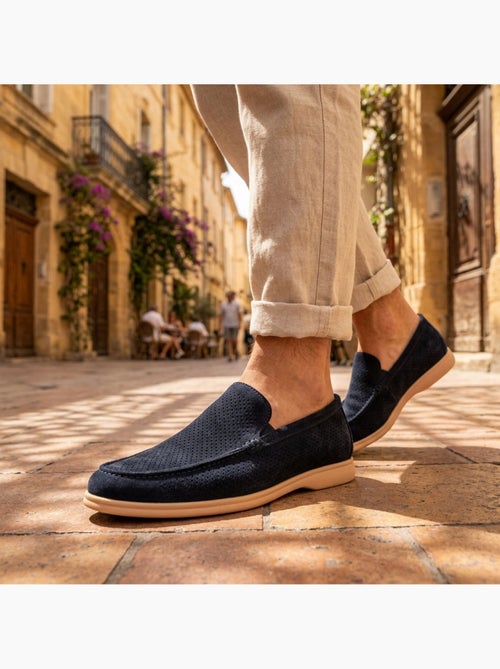 Ozabi heren mocassins microperfored premium slip on - Kiabi Ozabi heren mocassins microperfored premium slip on - Kiabi